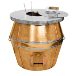 Copper Hammered Barrel Coal Fired Tandoor