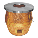 Copper Barrel Coal Fired Tandoor Paisley Design
