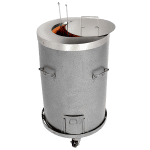 MS Round Coal Fired Powder Coated Tandoor with SS Top