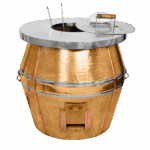 Copper Hammered Barrel Coal Fired Tandoor