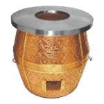 Copper Barrel Coal Fired Tandoor Paisley Design