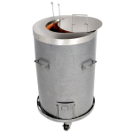 MS Round Coal Fired Powder Coated Tandoor with SS Top